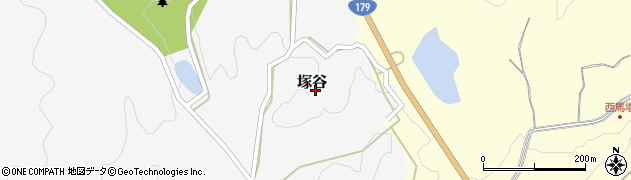 岡山県鏡野町（苫田郡）塚谷周辺の地図
