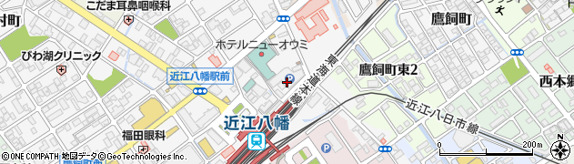 ニコニコレンタカー　近江八幡駅店周辺の地図