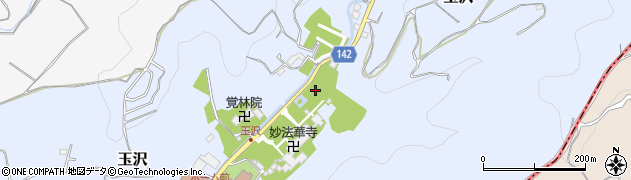 玉澤霊廟　管理事務所周辺の地図