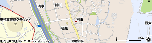 愛知県みよし市黒笹町桐山158周辺の地図