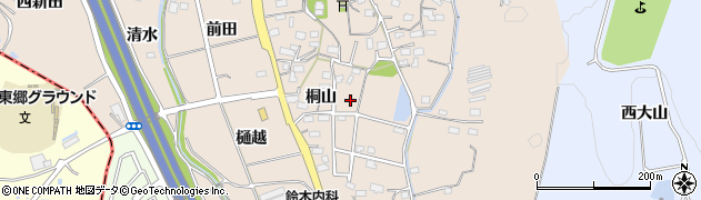 愛知県みよし市黒笹町周辺の地図