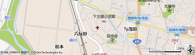 愛知県豊田市四郷町（六反田南）周辺の地図