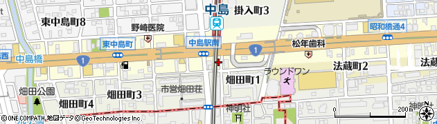 中島南荒子自転車駐車場　管理事務所周辺の地図