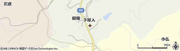 愛知県豊田市成合町（下屋入）周辺の地図