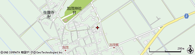 滋賀県近江八幡市加茂町周辺の地図