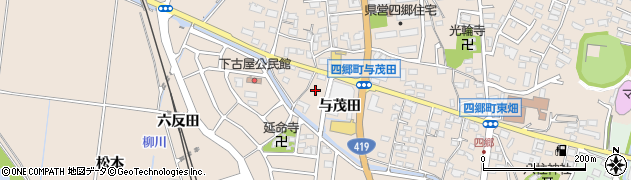 愛知県豊田市四郷町与茂田34周辺の地図