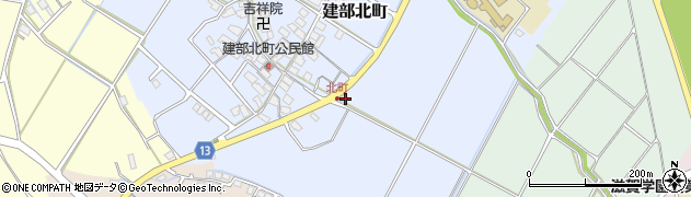 滋賀県東近江市建部北町195周辺の地図