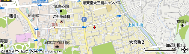 静岡県三島市大宮町周辺の地図
