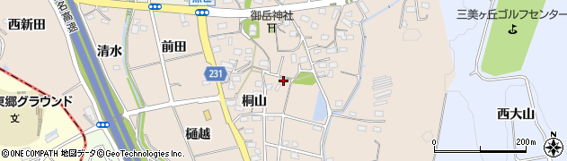 愛知県みよし市黒笹町桐山148周辺の地図