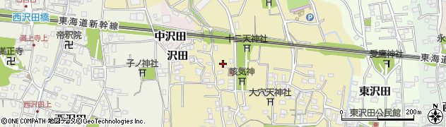 静岡県沼津市中沢田周辺の地図