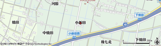 愛知県弥富市荷之上町小新田周辺の地図