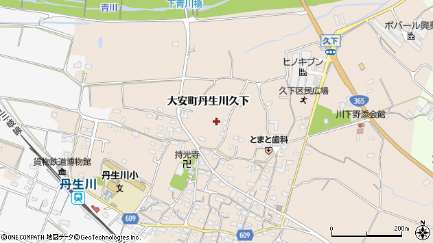 〒511-0263 三重県いなべ市大安町丹生川久下の地図