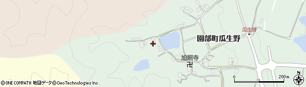 京都府南丹市園部町瓜生野（湯屋ノ谷）周辺の地図