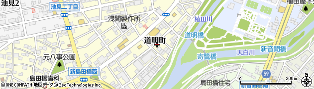 愛知県名古屋市天白区道明町周辺の地図
