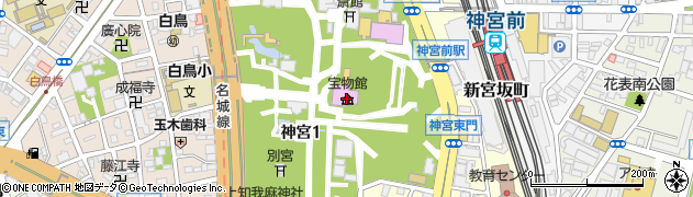 熱田神宮宝物館周辺の地図