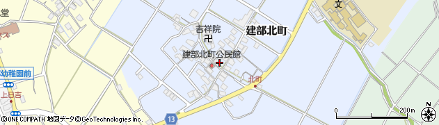 滋賀県東近江市建部北町261周辺の地図