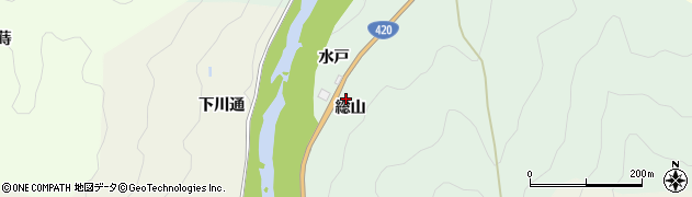 愛知県豊田市足助町（総山）周辺の地図
