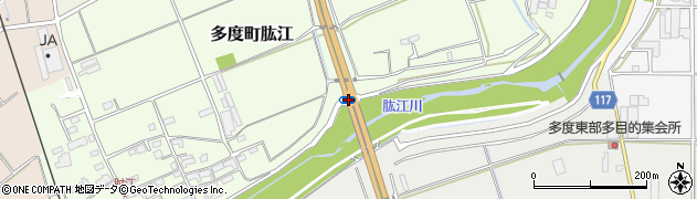 新肱江橋北詰周辺の地図