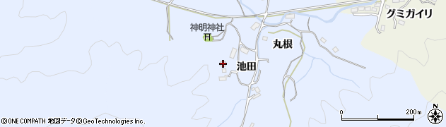 愛知県豊田市中切町（池田）周辺の地図