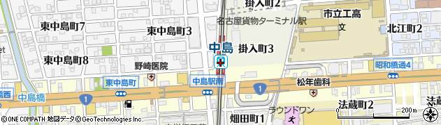中島駅周辺の地図