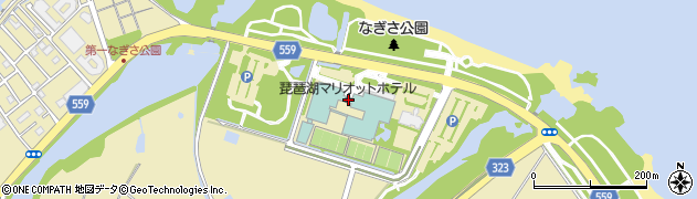 琵琶湖マリオットホテル周辺の地図