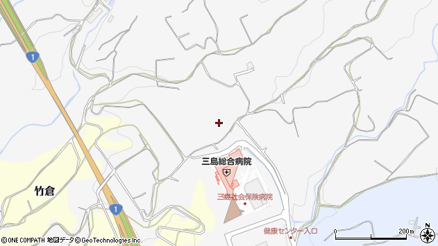 〒411-0801 静岡県三島市谷田の地図