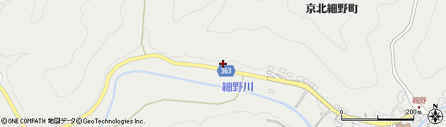 京都府京都市右京区京北細野町（下之里）周辺の地図