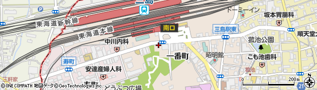 日産レンタカー三島駅前店周辺の地図