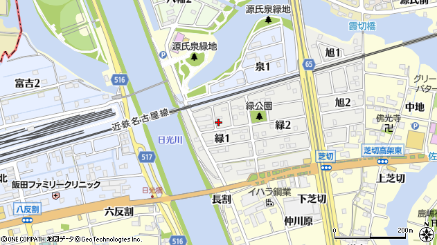 〒497-0045 愛知県海部郡蟹江町緑の地図