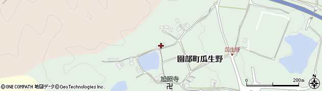京都府南丹市園部町瓜生野（竹ケ後）周辺の地図