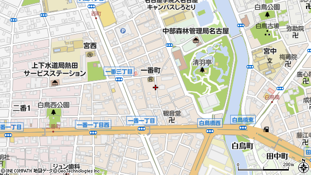 〒456-0053 愛知県名古屋市熱田区一番の地図