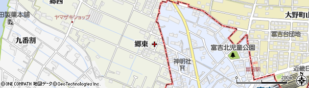愛知県愛西市鰯江町（郷東）周辺の地図