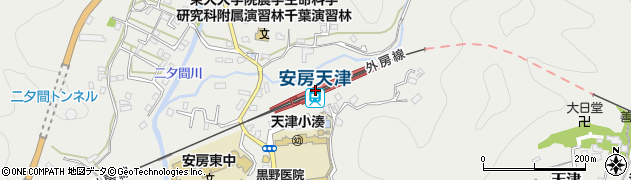 安房天津駅周辺の地図