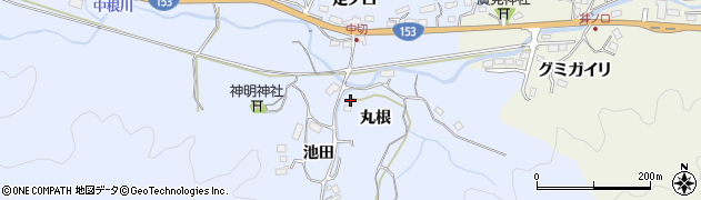 愛知県豊田市中切町（丸根）周辺の地図