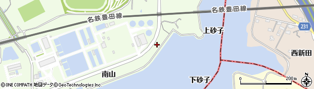 愛知県日進市米野木町（下砂子）周辺の地図