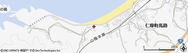 島根県大田市仁摩町馬路309周辺の地図