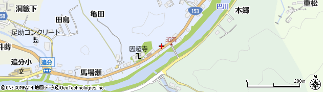 愛知県豊田市近岡町小原周辺の地図