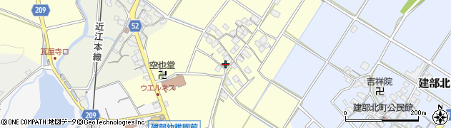 滋賀県東近江市建部上中町162周辺の地図