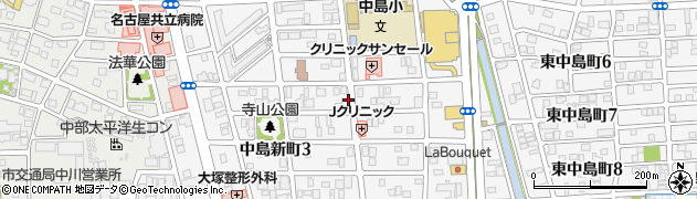 愛知県名古屋市中川区中島新町周辺の地図