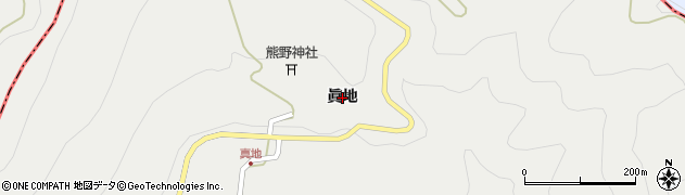 愛知県東栄町（北設楽郡）御園（眞地）周辺の地図
