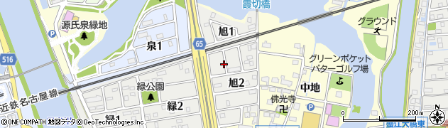 愛知県蟹江町（海部郡）旭周辺の地図