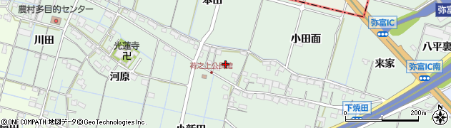 愛知県弥富市荷之上町（本田屋敷）周辺の地図