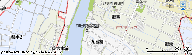愛知県愛西市善太新田町九番割30周辺の地図