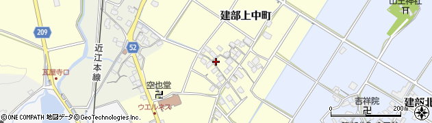 滋賀県東近江市建部上中町227周辺の地図