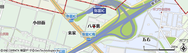 愛知県弥富市荷之上町八平裏周辺の地図