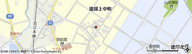 滋賀県東近江市建部上中町204周辺の地図