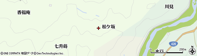 愛知県豊田市岩神町松ケ坂周辺の地図