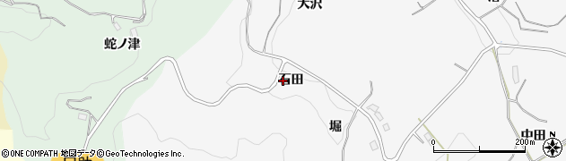 愛知県豊田市綾渡町（石田）周辺の地図