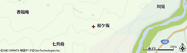 愛知県豊田市岩神町（松ケ坂）周辺の地図