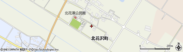 滋賀県東近江市北花沢町周辺の地図